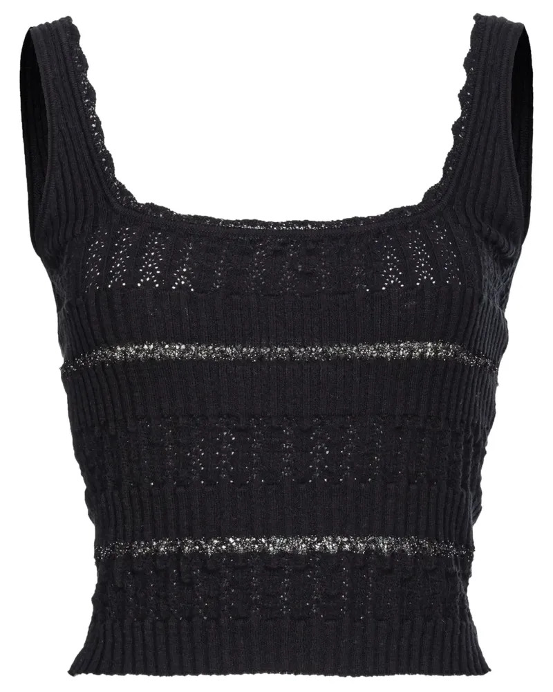 Pinko Oberteil mit Logo - Schwarz Schwarz