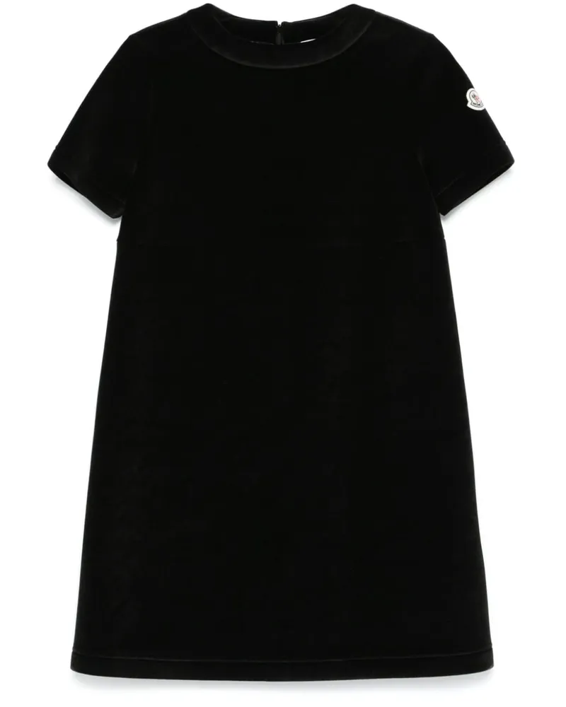 Moncler Minikleid mit Logo-Patch - Schwarz Schwarz