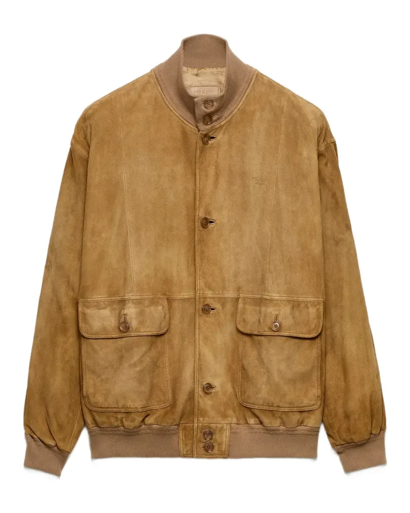 Prada suede blouson jacket - Nude Nude