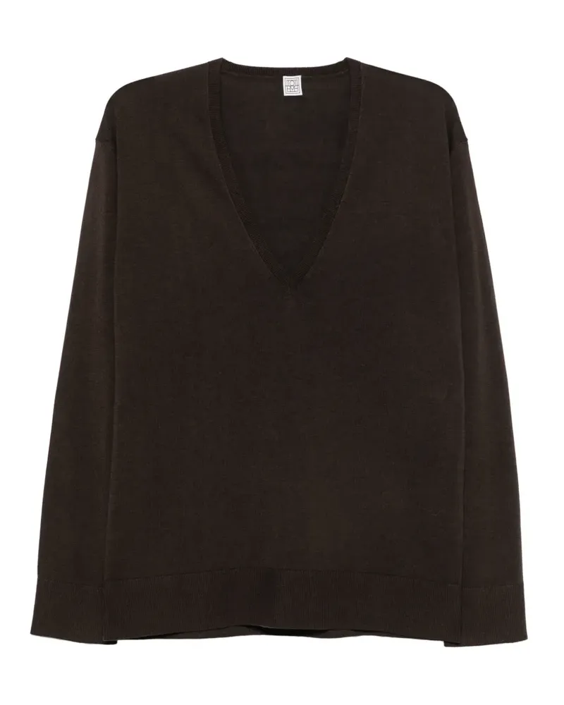 Totême Pullover mit V-Ausschnitt - Braun Braun