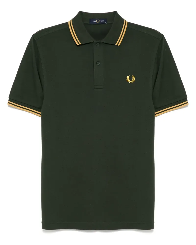 Fred Perry Poloshirt mit Streifendetails - Grün Grün