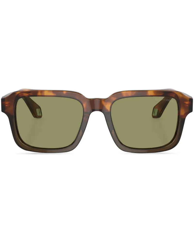 Giorgio Armani Sonnenbrille mit eckigem Gestell - Grün Grün