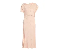 floral-jacquard creponne dress - Rosa