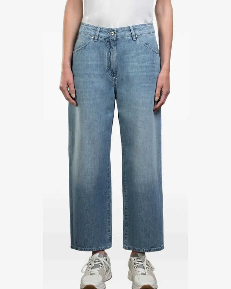 MOORER Lania five-pocket jeans - Blau Blau