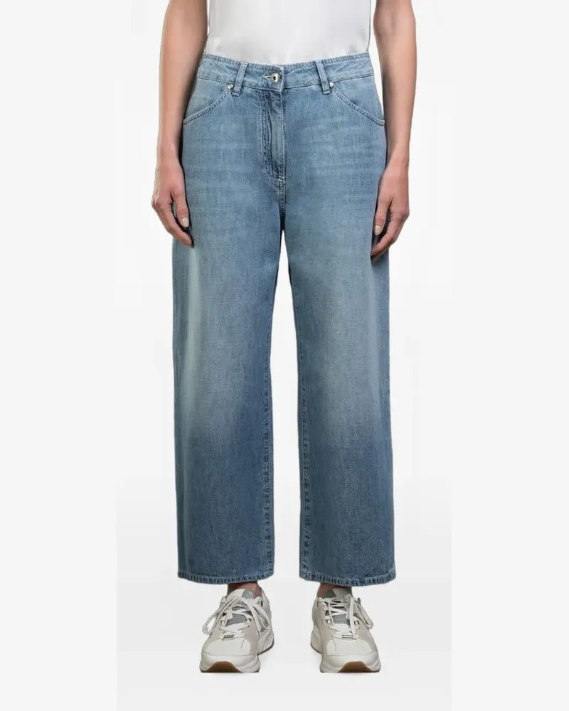 MOORER Lania five-pocket jeans - Blau Blau