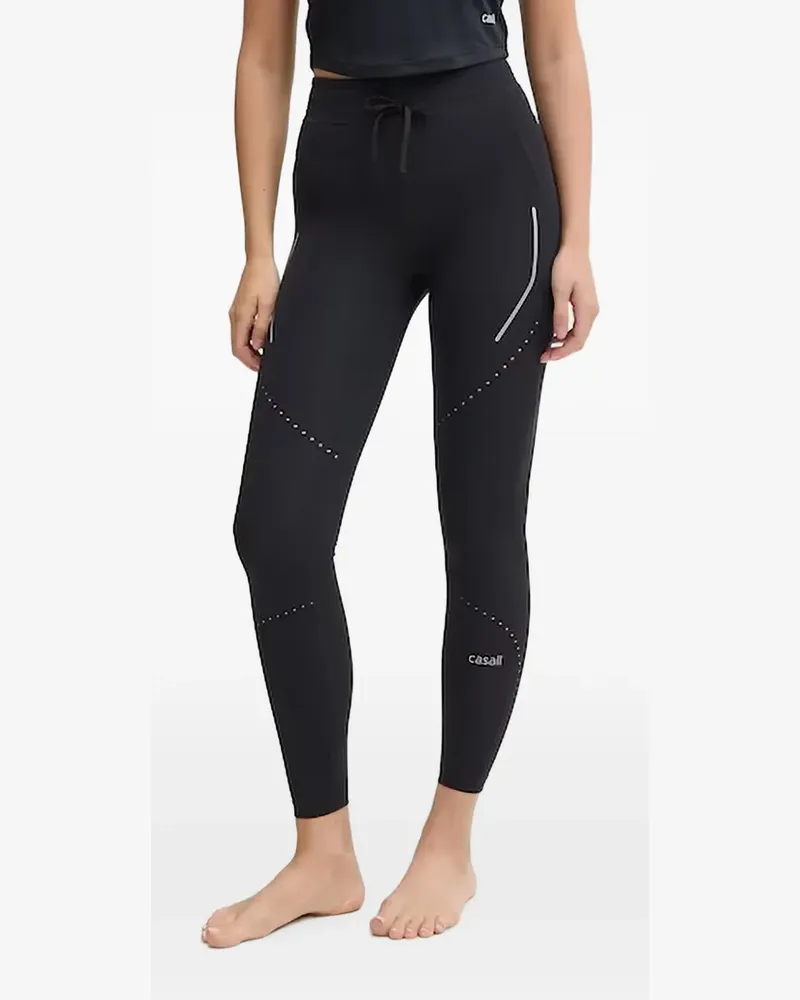 Casall Sport-Leggings mit Laser-Cuts - Schwarz Schwarz