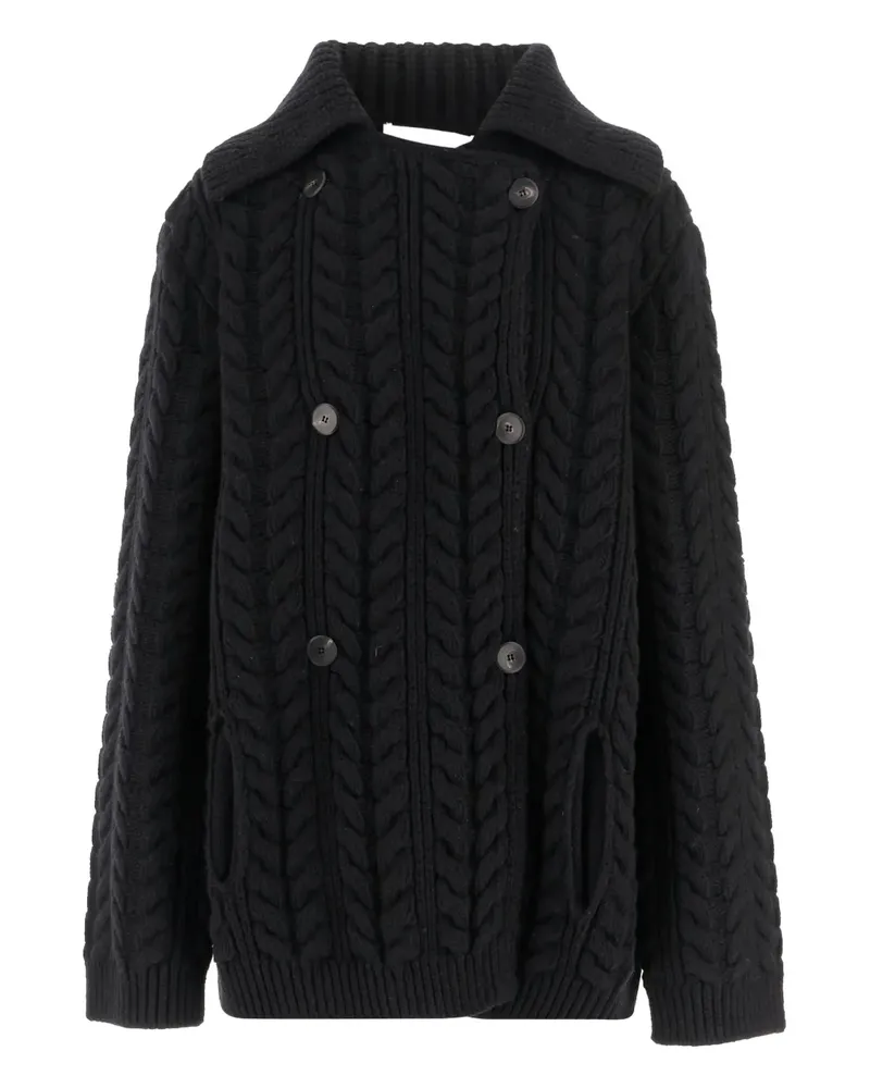 Sa Su Phi Cabanjacke mit Zopfmuster - Schwarz Schwarz