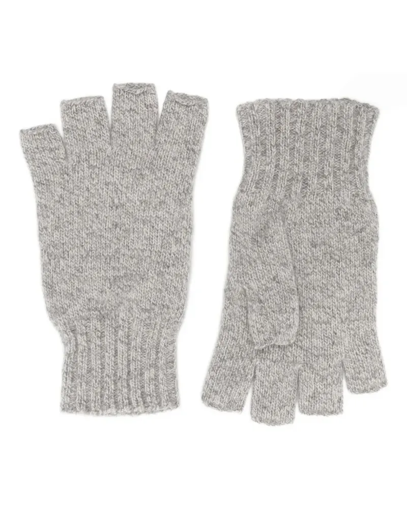 John Smedley Fingerlose Handschuhe - Grau Grau
