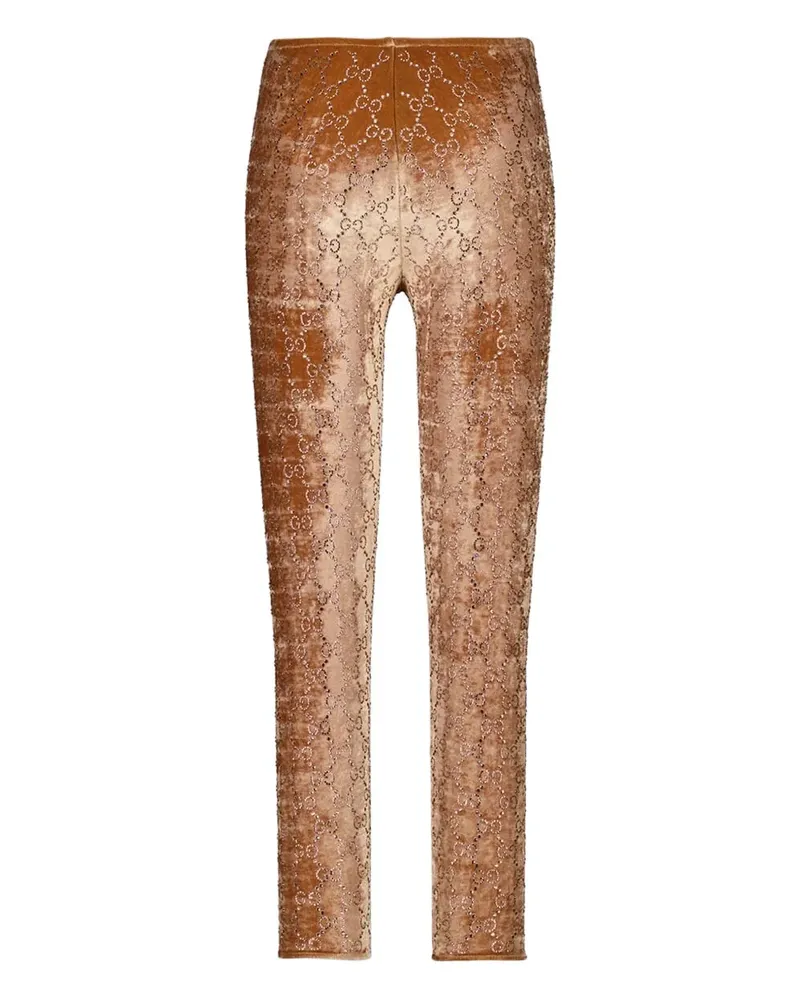 Gucci Hose mit Logo-Muster - Braun Braun