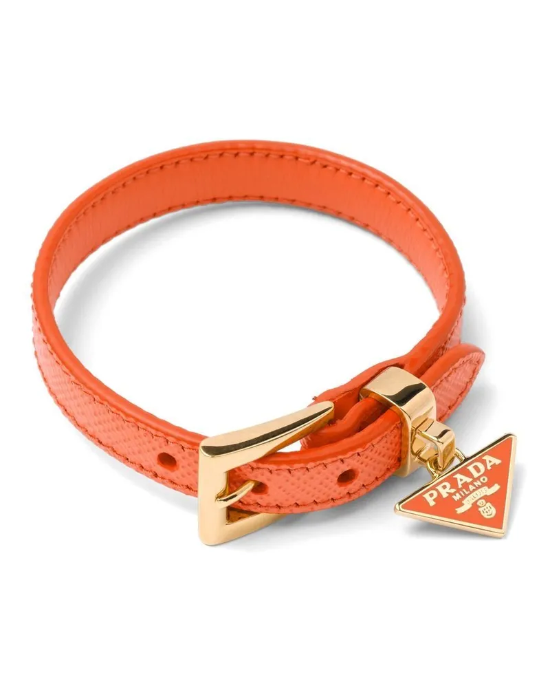Prada Armband aus Saffiano-Leder Orange