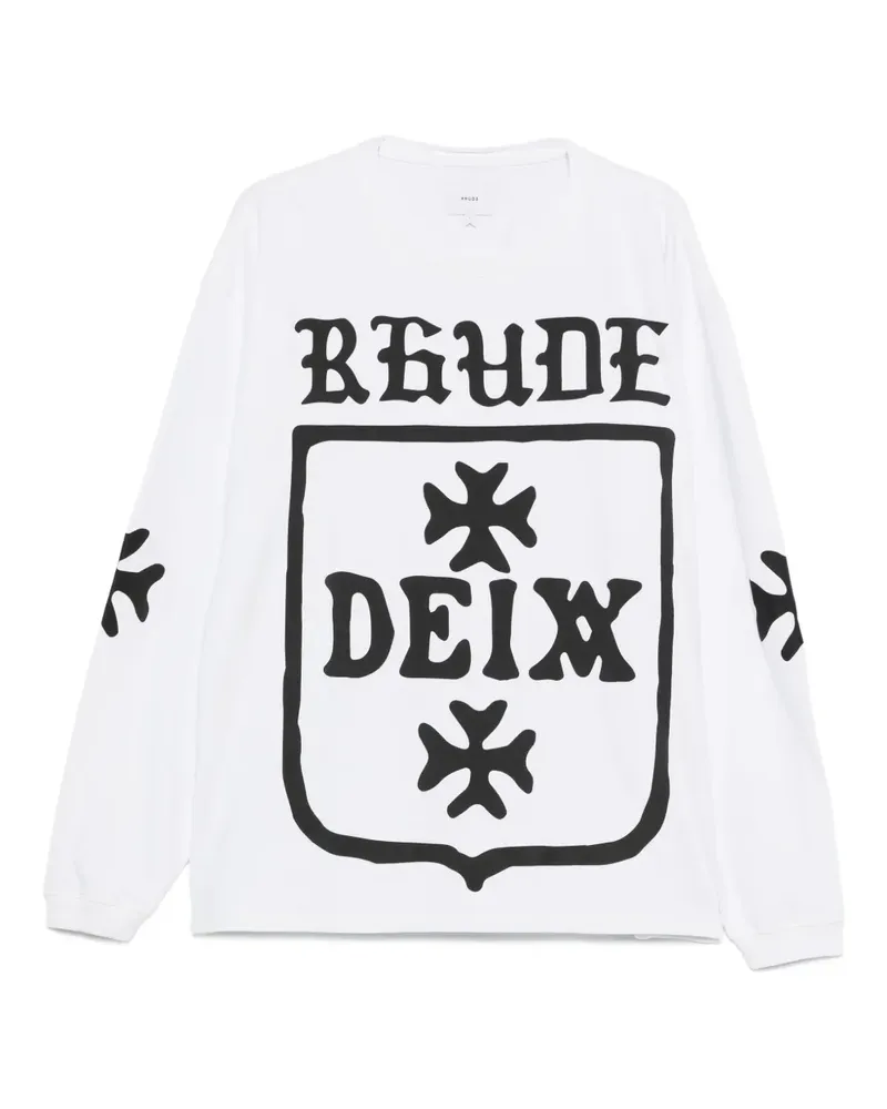 RHUDE Sweatshirt mit Logo-Print - Weiß Weiß