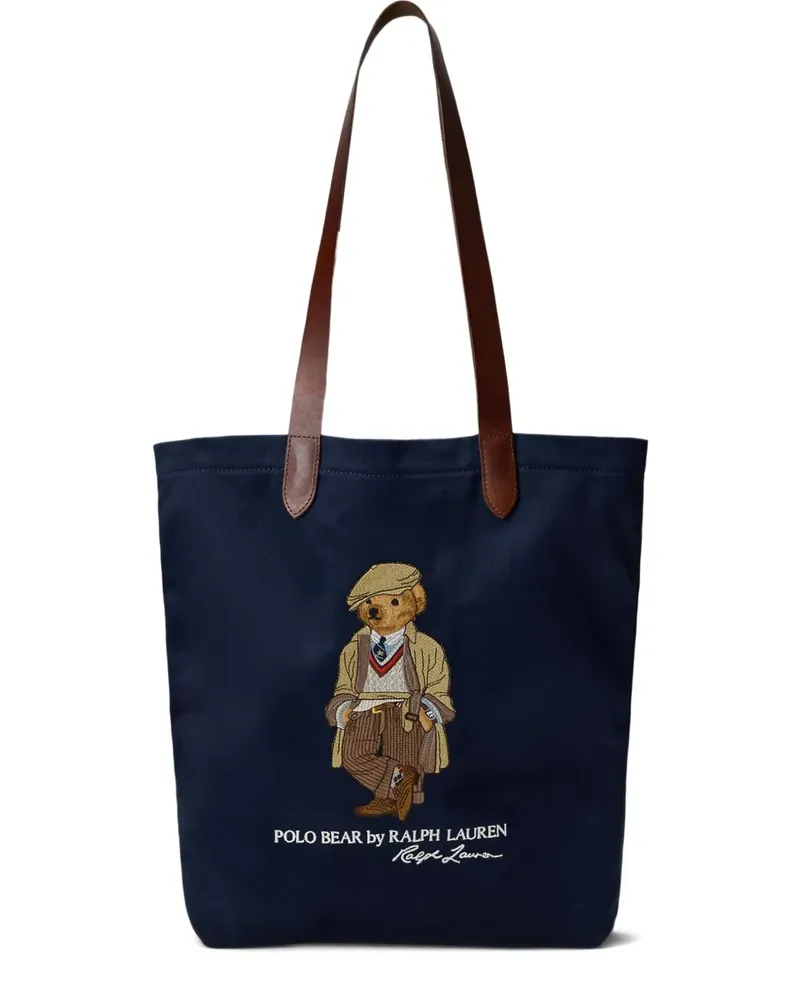 Ralph Lauren Tote Bag mit Polo Bear-Stickerei - Blau Blau