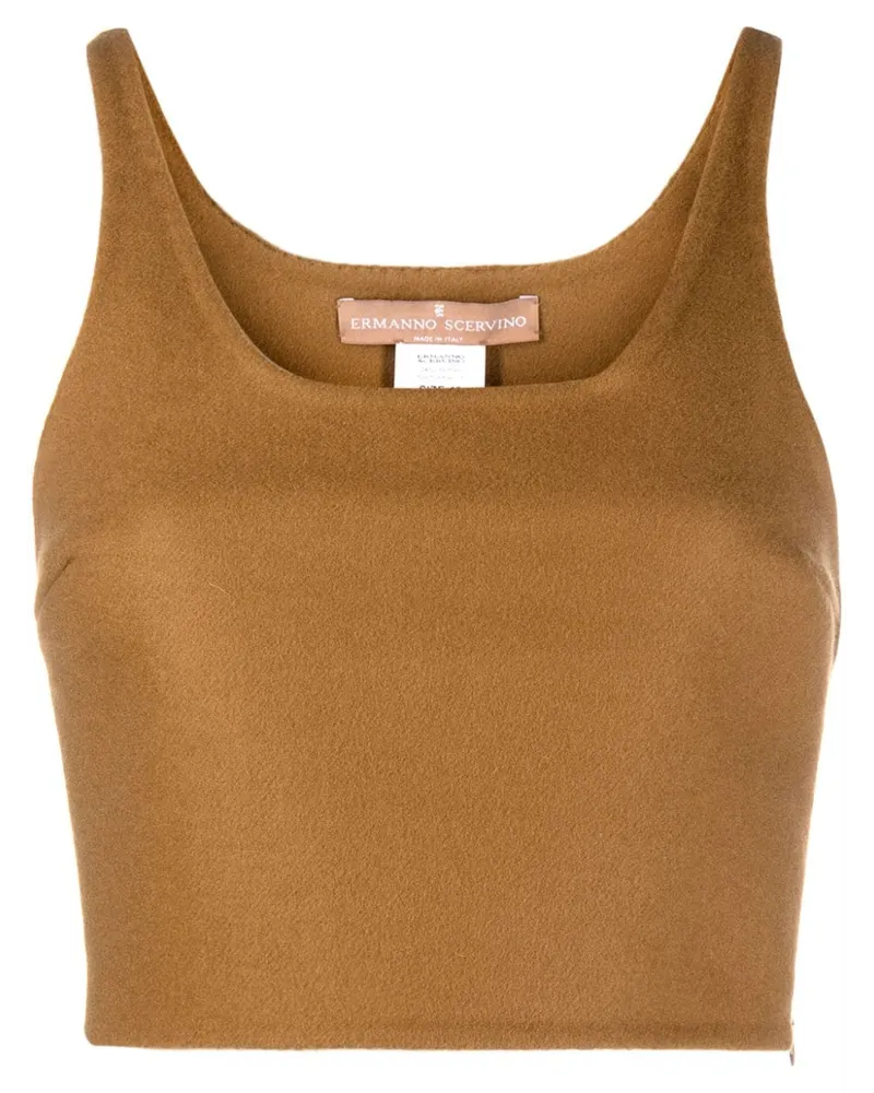 Ermanno Scervino Cropped-Top aus Schurwolle - Braun Braun
