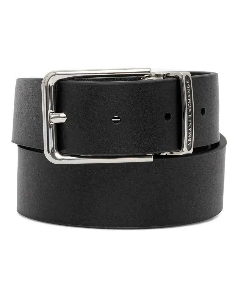 Armani Exchange logo-detail belt - Schwarz Schwarz