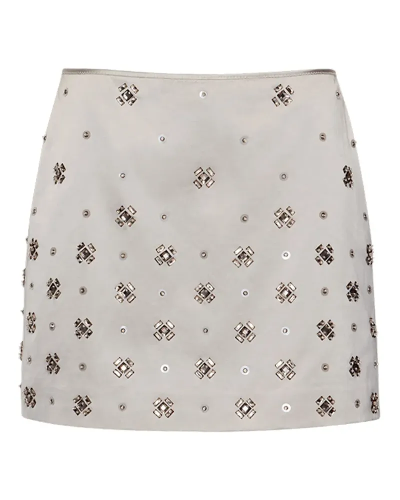 Veronica Beard Verzierter Olenna Minirock - Silber Silber
