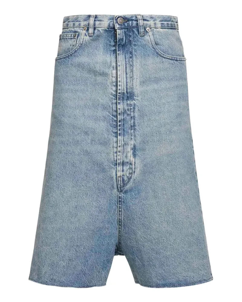 Maison Margiela frayed dropped-rise denim shorts - Blau Blau