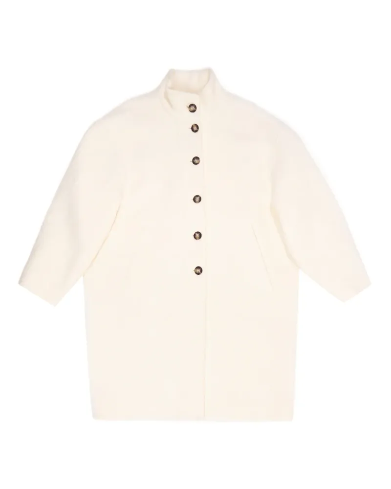 BIMBA Y LOLA Geknöpfter Mantel - Weiß Weiß