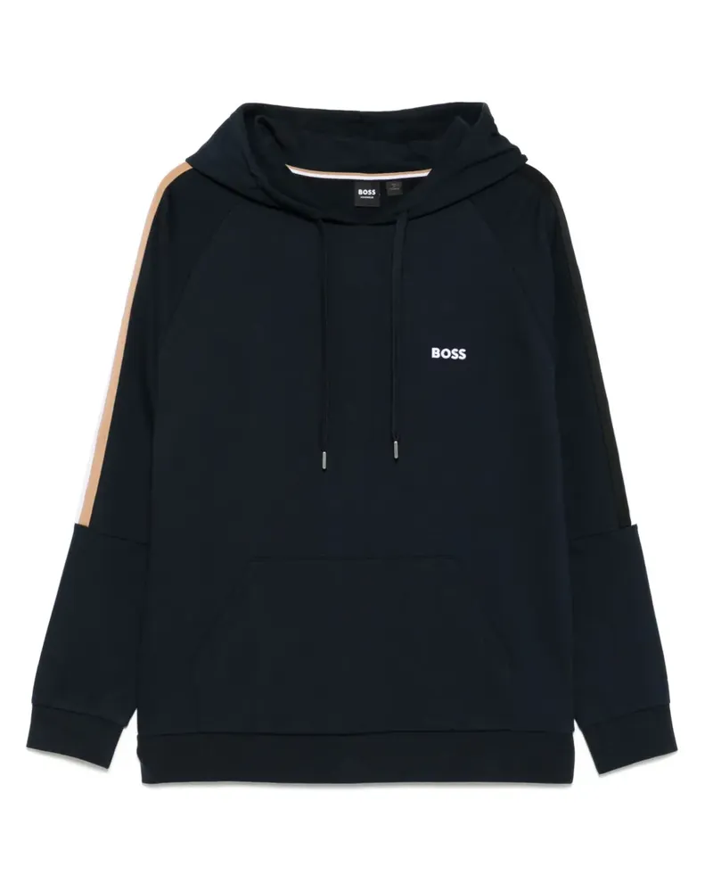 HUGO BOSS Hoodie mit Logo-Stickerei - Blau Blau