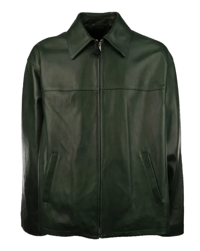 Prada Klassische Lederjacke - Grün Grün