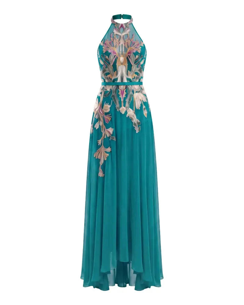Saiid Kobeisy embroidered halterneck maxi dress - Grün Grün