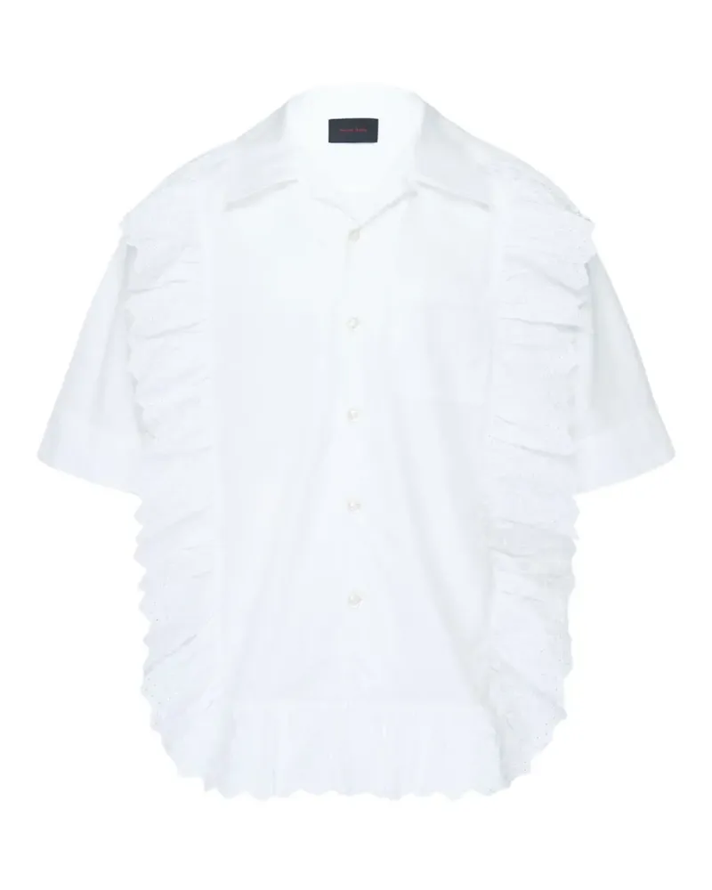 Simone Rocha Gerüschtes Hemd - Weiß Weiß