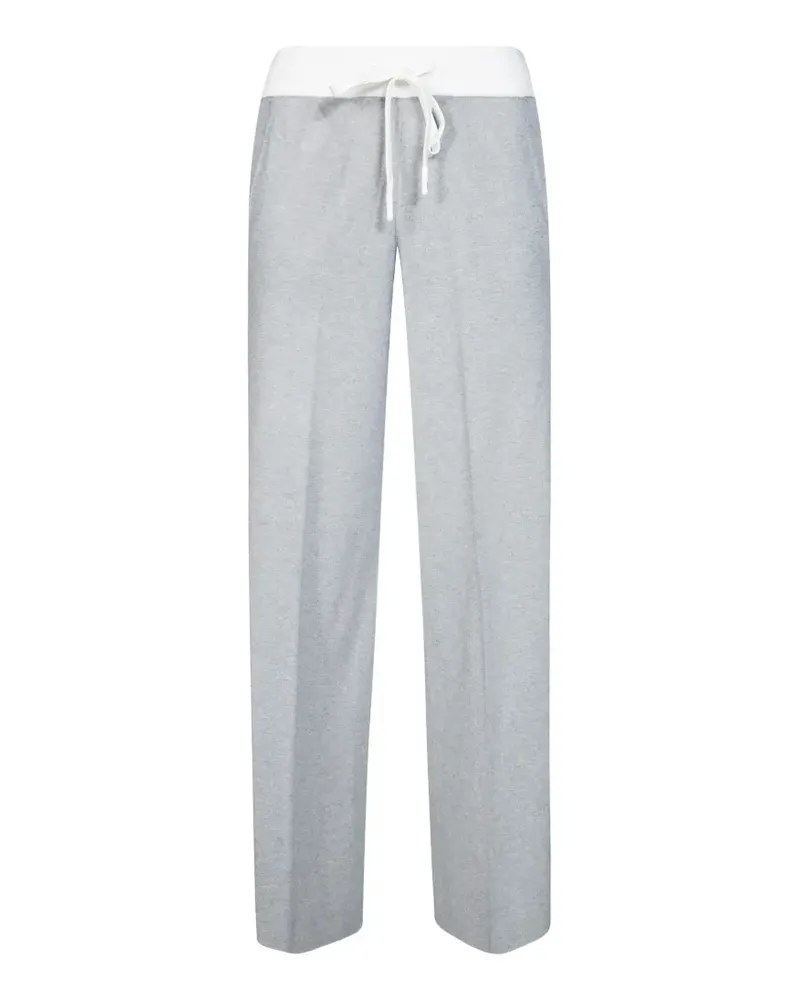Elisabetta Franchi Gestrickte Hose mit Logo - Grau Grau