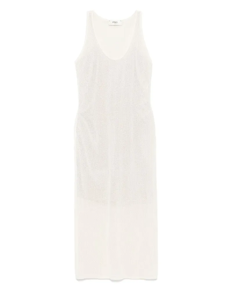 Fendi Ärmelloses Midikleid - Nude Nude