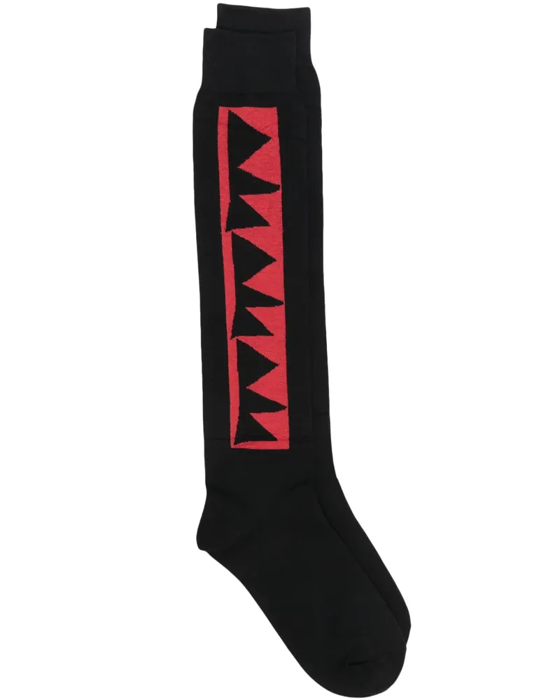 Comme des Garçons Socken mit Intarsienmuster - Schwarz Schwarz