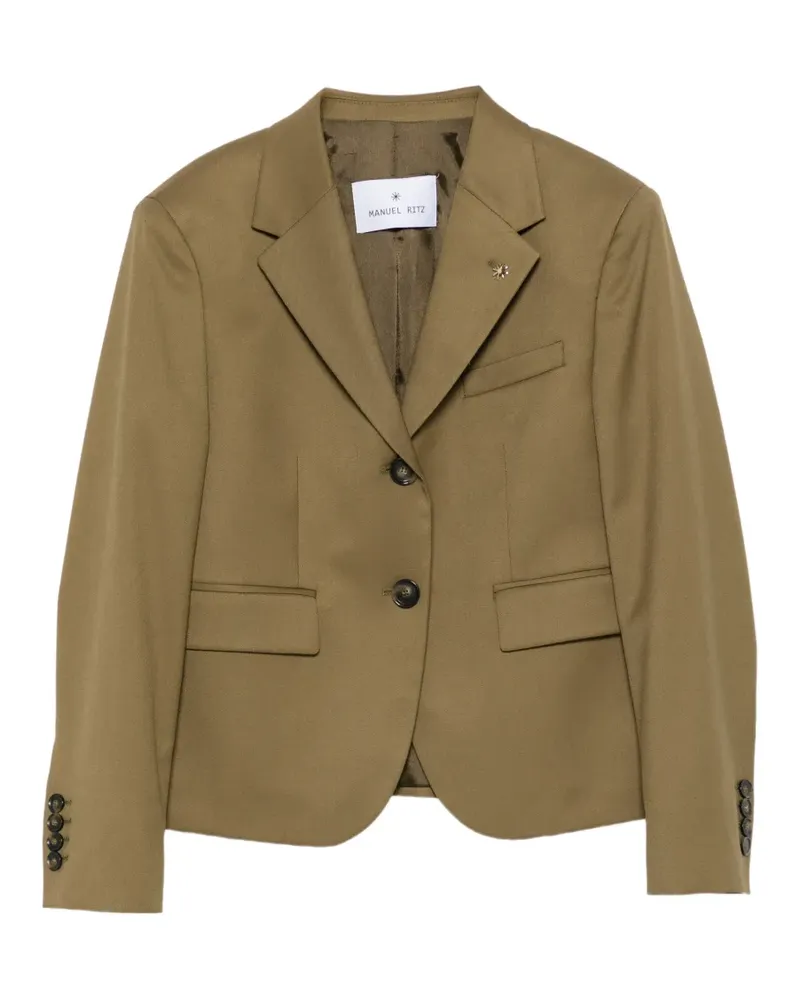 Manuel Ritz notched-lapel single-breasted blazer - Grün Grün