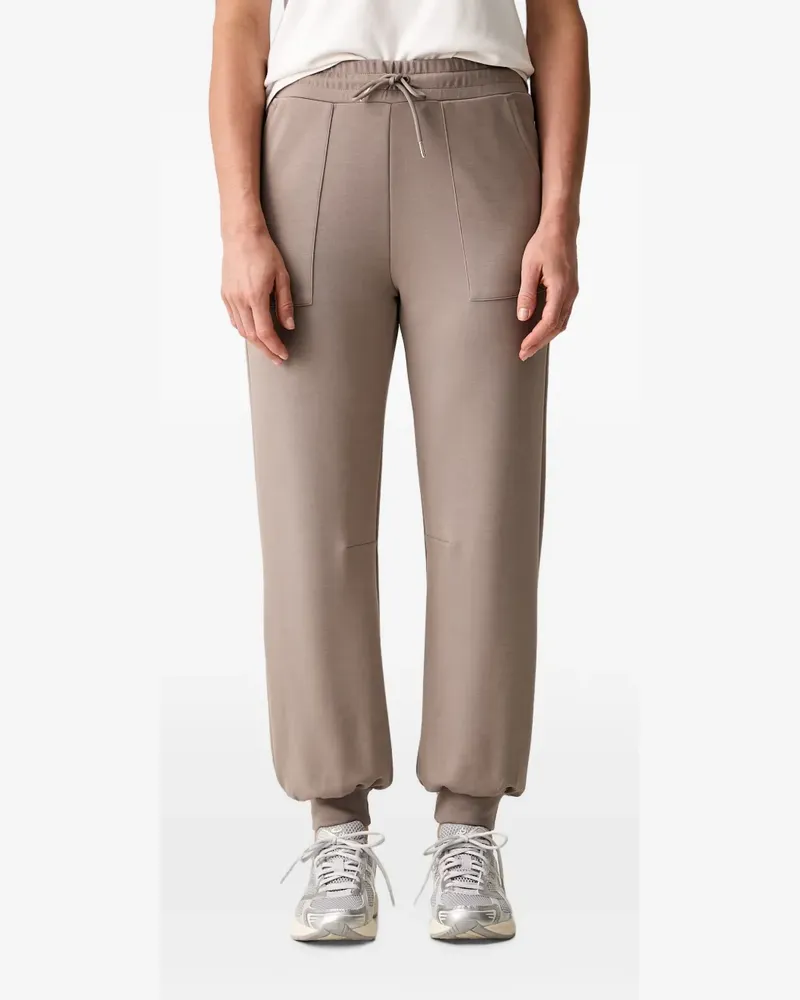 EA7 drawstring elasticated track pants - Nude Nude