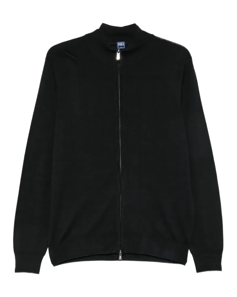 Fedeli Cardigan mit Reißverschluss - Schwarz Schwarz