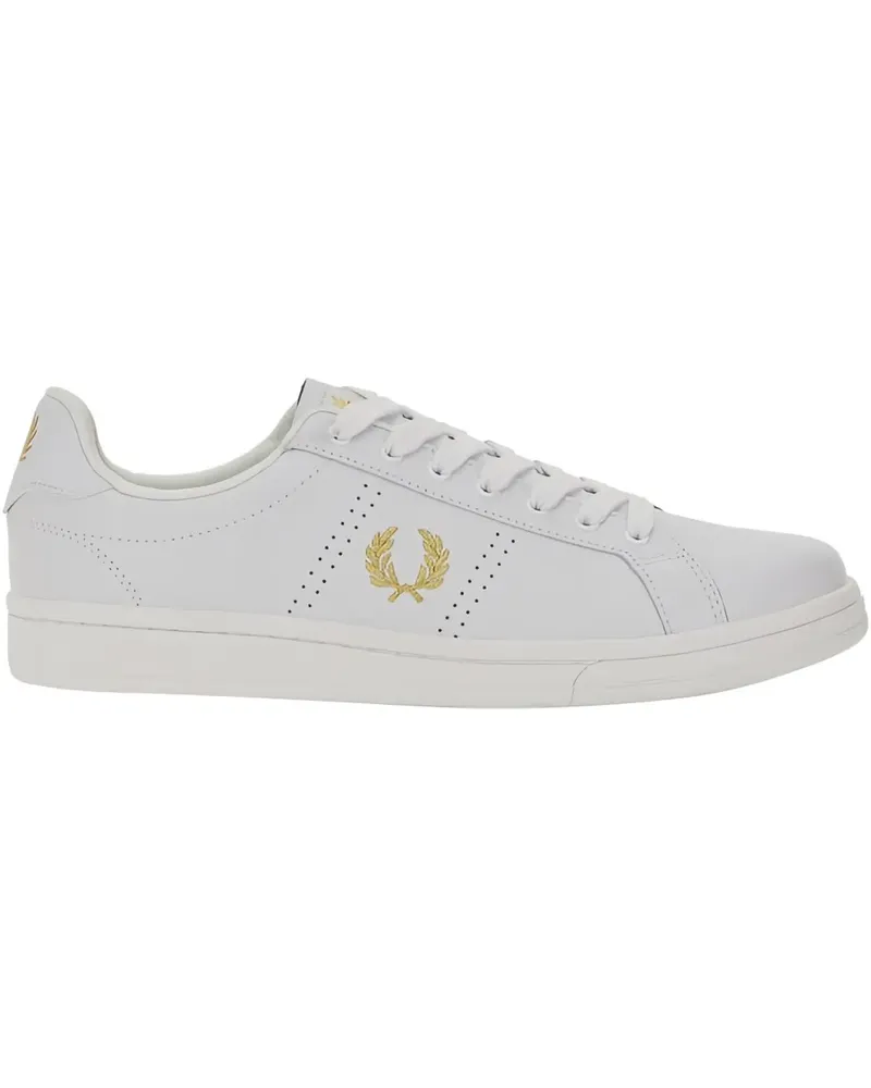 Fred Perry logo-detail perforated sneakers - Weiß Weiß