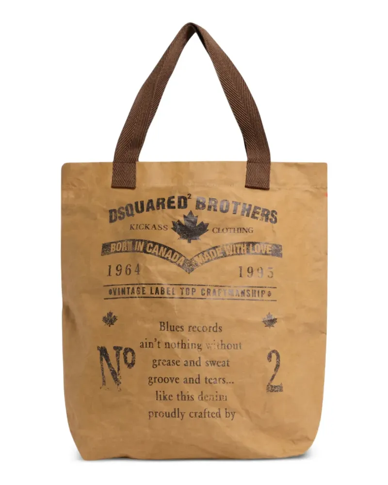 Dsquared2 Shopper mit Text-Print - Nude Nude