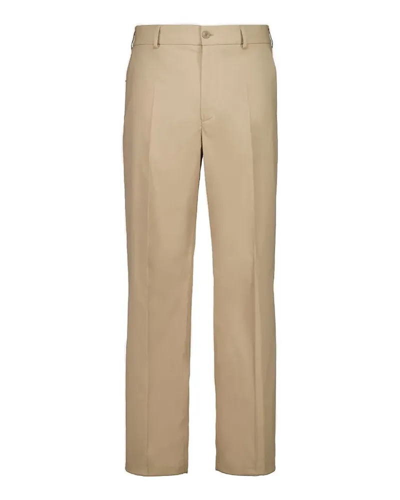 Moncler logo-patch trousers - Nude Nude