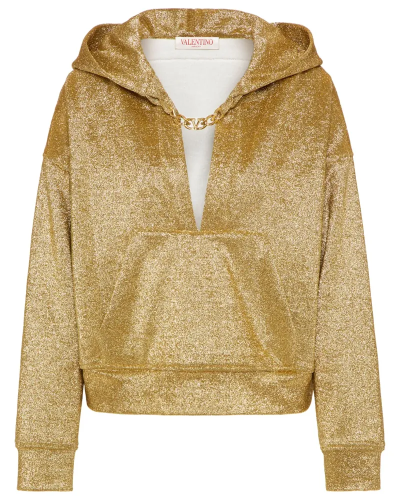 Valentino Garavani Metallischer Hoodie - Gold Gold