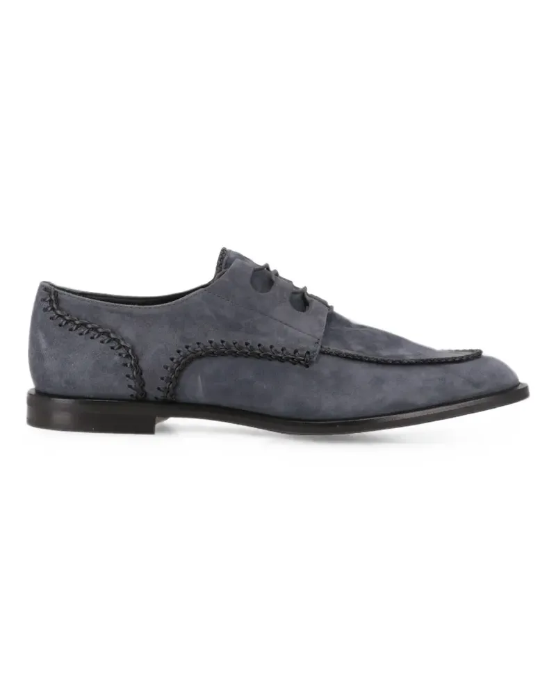 TOD'S Wildleder-Sneakers mit Ziernähten - Blau Blau