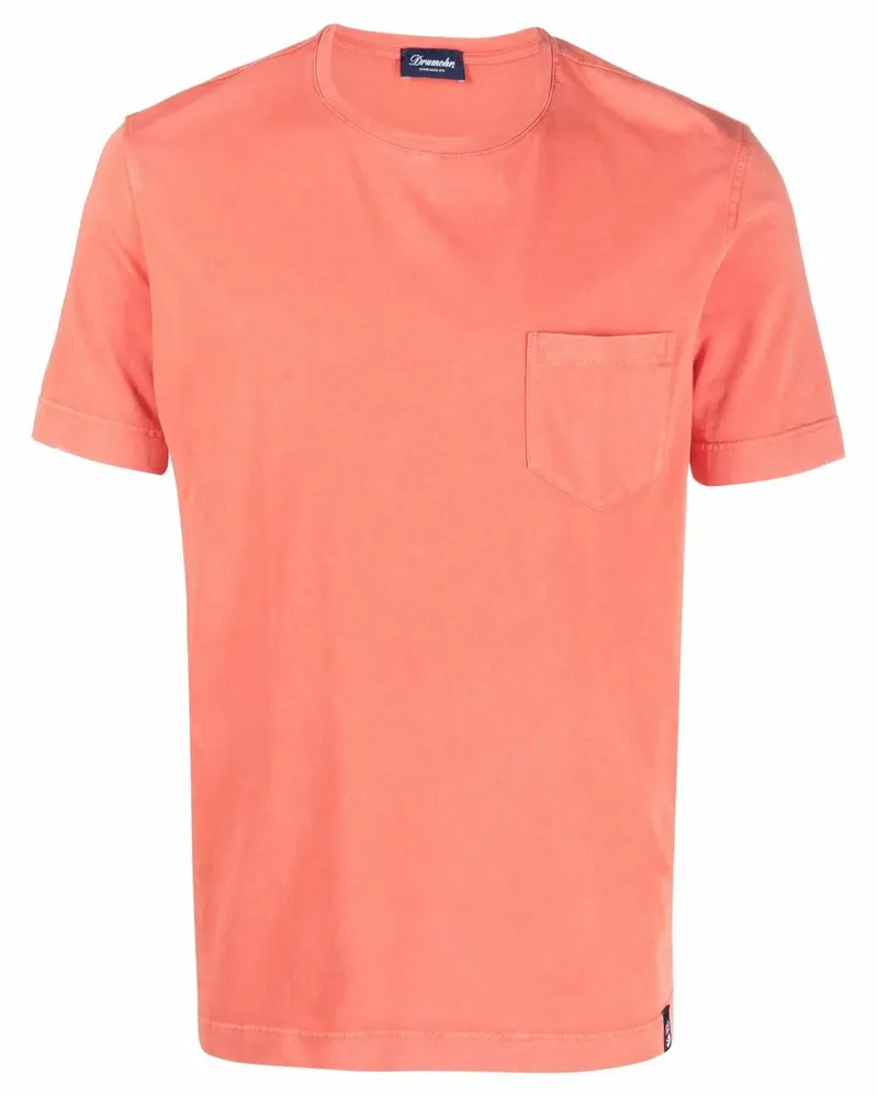 Drumohr  T-Shirt mit Brusttasche - Orange Orange