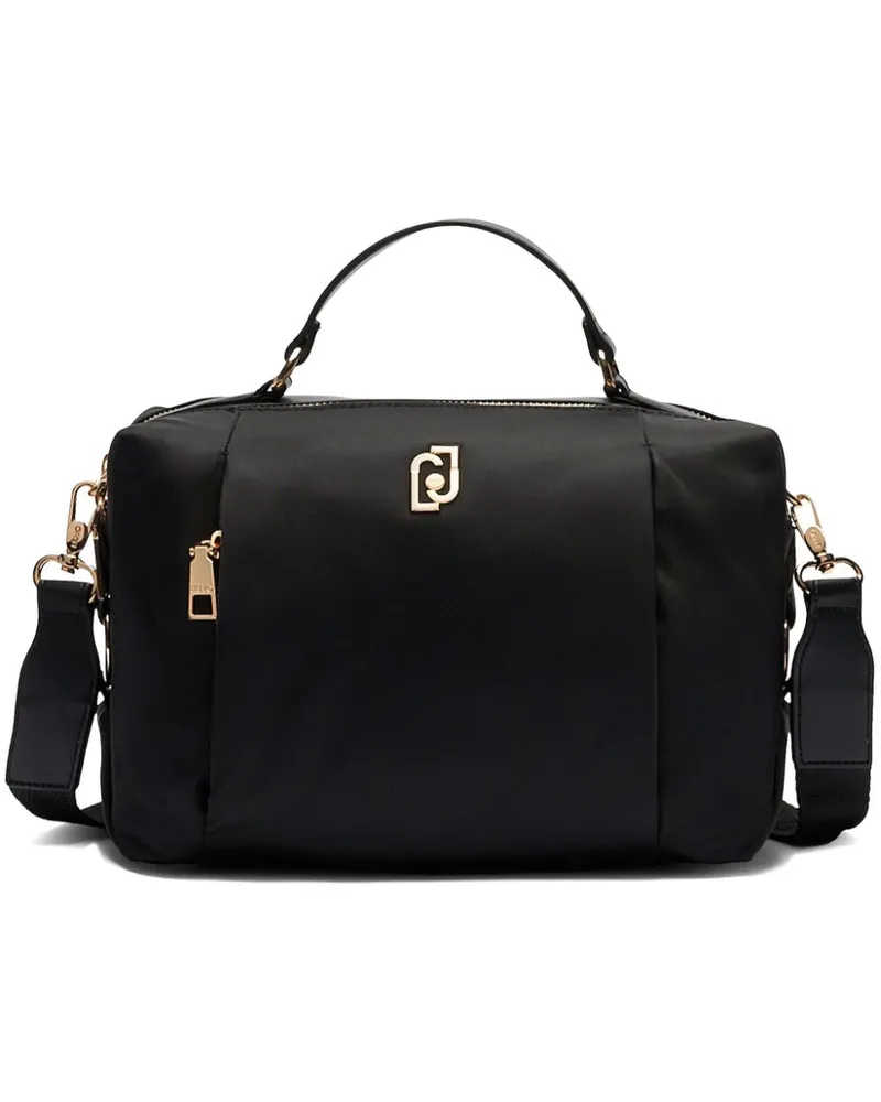 Liu Jo Schultertasche mit Logo-Schild - Schwarz Schwarz