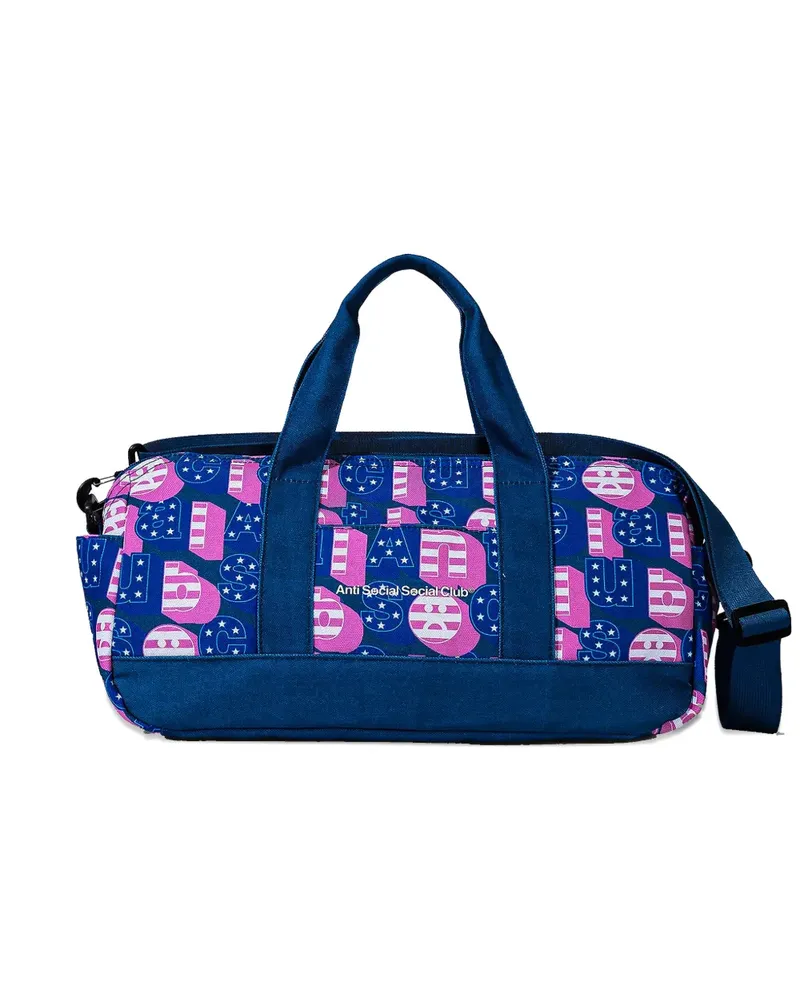 Anti Social Social Club Sign Me Up logo-print duffle bag - Blau Blau