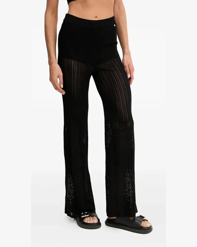 HUGO BOSS Gerippte Hose mit hohem Bund - Schwarz Schwarz