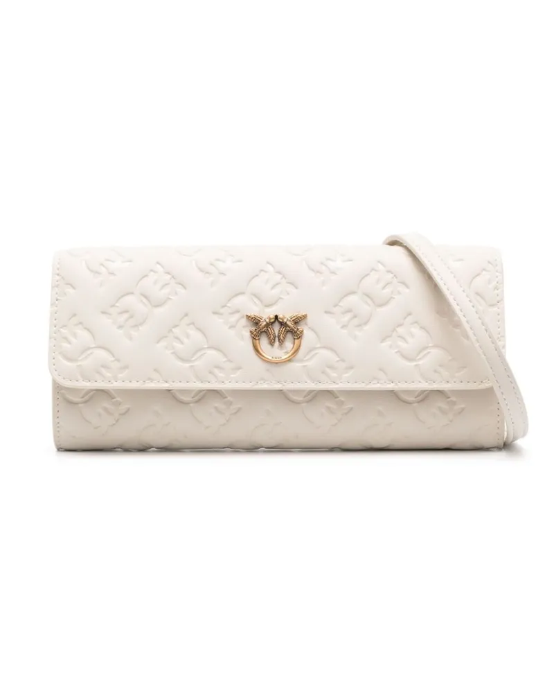 Pinko Love Birds Portemonnaie mit Kettenriemen - Weiß Weiß