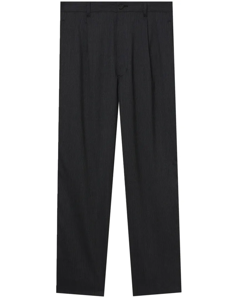 Comme des Garçons Bundfaltenhose mit geradem Bein - Schwarz Schwarz
