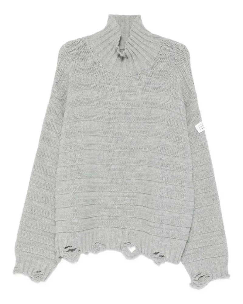 Maison Margiela Ausgefranster Rollkragenpullover - Grau Grau