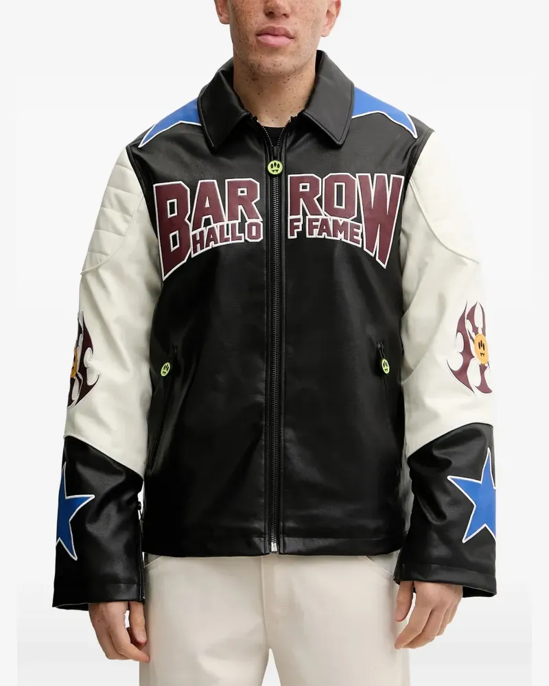 BARROW panelled graphic-print jacket - Schwarz Schwarz