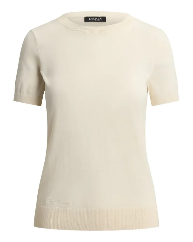 Ralph Lauren Kurzärmeliger Pullover mit Stickerei - Nude Nude