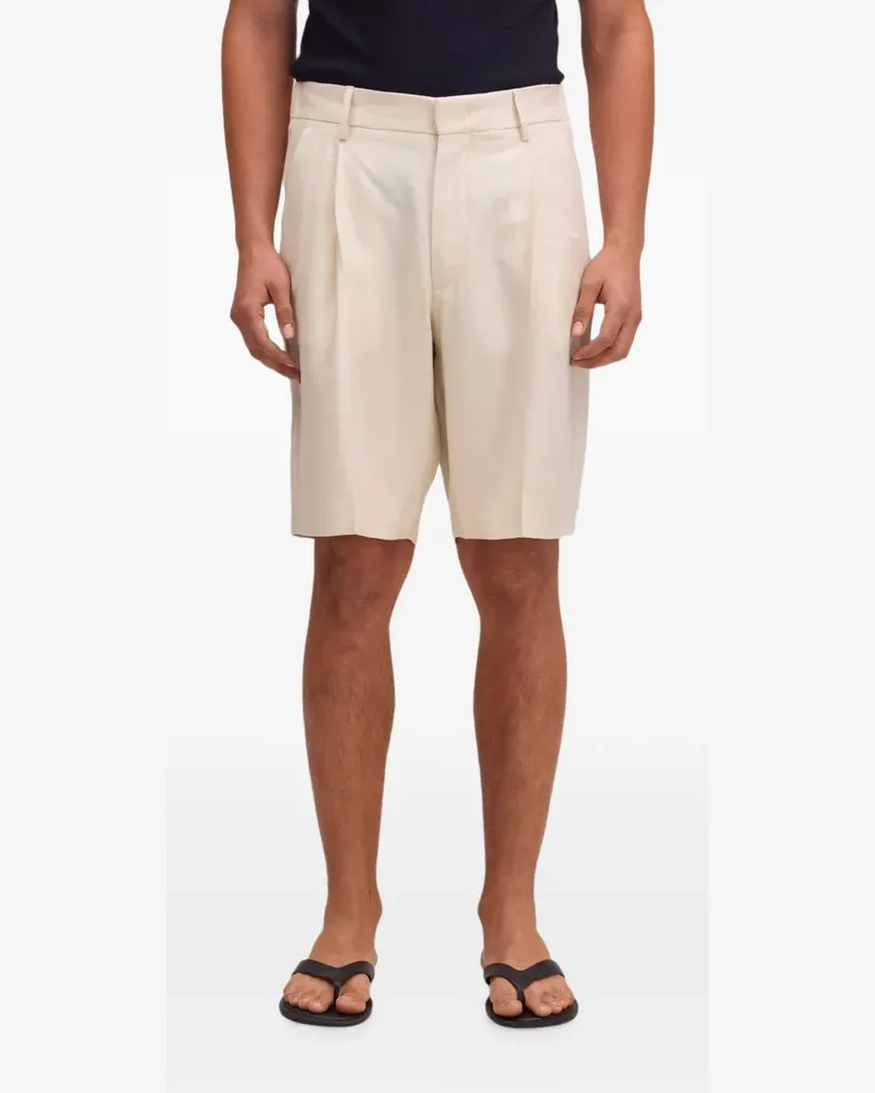 NN 07 Kay Panama Weave shorts - Nude Nude
