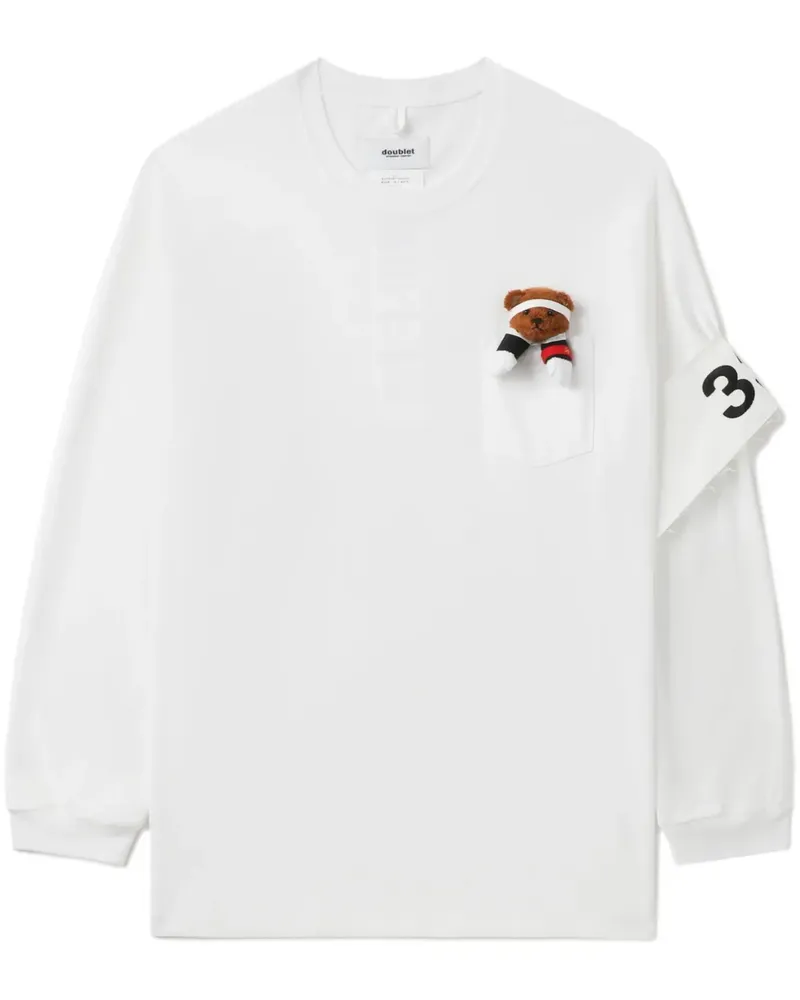 Doublet T-Shirt mit Teddy - Weiß Weiß