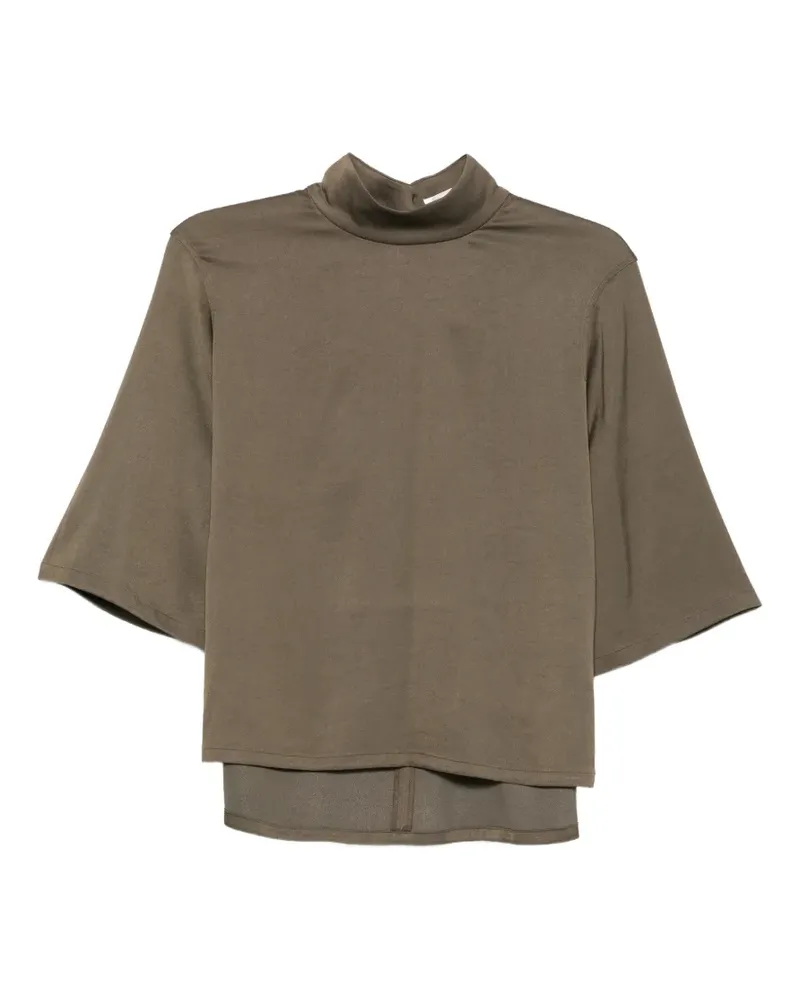 Drykorn Aletia T-Shirt mit Stehkragen - Grün Grün