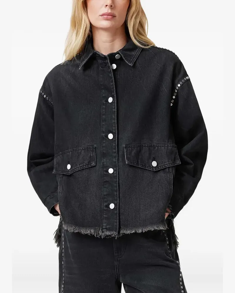 AllSaints Hettie Jeansjacke - Schwarz Schwarz