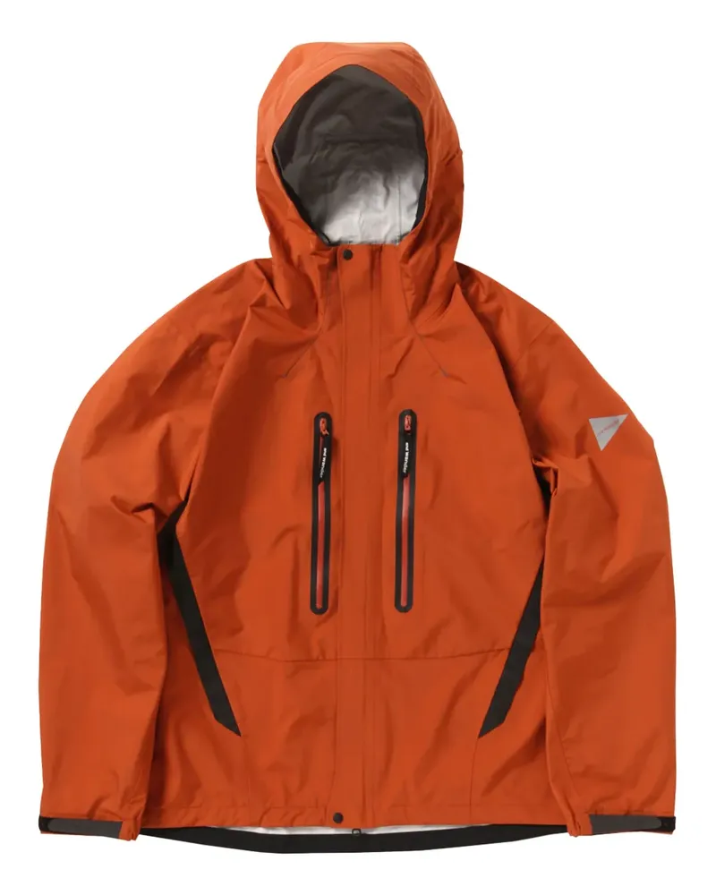 and wander Kapuzenjacke mit reflektierenden Nähten - Orange Orange